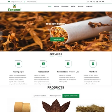 طراحی سایت شرکت Saxsons